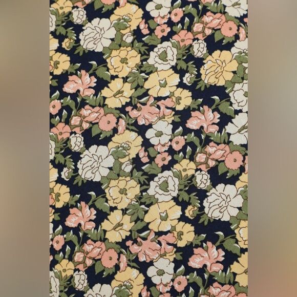 Navy Blue Floral Cutout Maxi Dress with Adjustable Straps and Slit Women’s XL - Picture 13 of 16